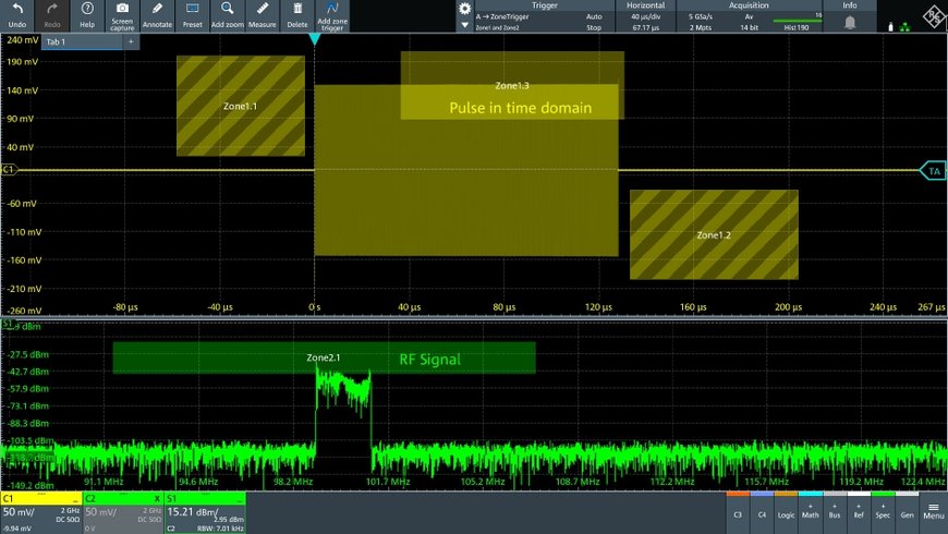 Com o primeiro zone trigger baseado em ASIC para osciloscópios MXO, a Rohde & Schwarz quebra recordes de taxa de aquisição 